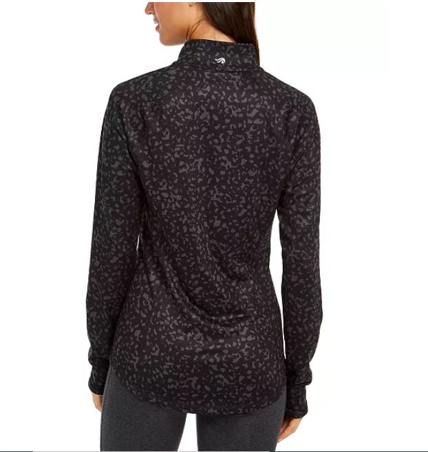 Calça Ideology Feminina Estampada com Zíper de 1/4 Preta Tamanho XX-G