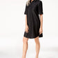 Vestido-camisa feminino Karen Scott Chambray, preto, tamanho médio