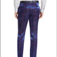Calça xadrez iridescente masculina INC International Concepts, tamanho 34x30, roxa, slim fit