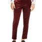 Calça masculina afunilada com frente lisa e corte reto INC International Concepts, vermelha, tamanho 36x32