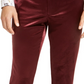 Calça masculina afunilada com frente lisa e corte reto INC International Concepts, vermelha, tamanho 36x32