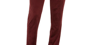 Calça masculina afunilada com frente lisa e corte reto INC International Concepts, vermelha, tamanho 36x32