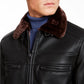 Jaqueta masculina de couro sintético Julien da INC International Concepts, preta, tamanho extragrande