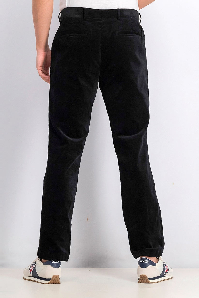 Calça de veludo slim fit masculina INC International Concepts, preta, tamanho 38