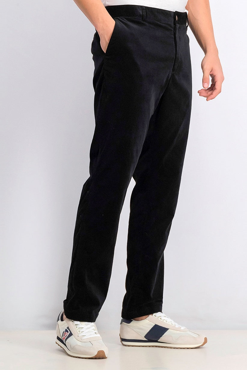 Calça de veludo slim fit masculina INC International Concepts, preta, tamanho 38