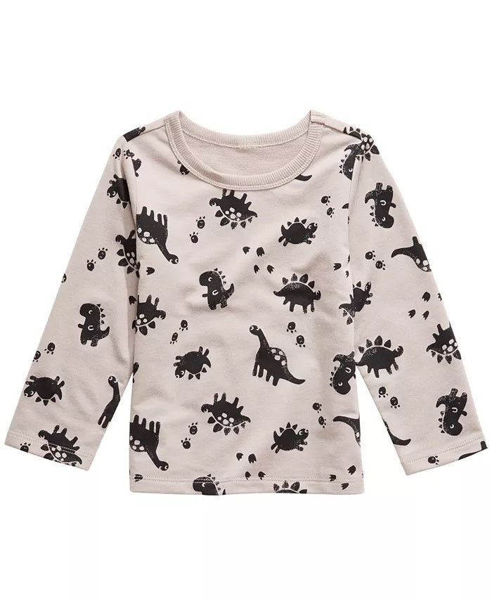 Camiseta estampada de dinossauro First Impressions para bebê menino, marrom, tamanho 24 meses