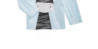 Camiseta de algodão com estampa de zebra para meninos First Impressions, azul, tamanho 12 meses