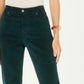 Calça de controle de barriga feminina Lexington Corduroy, verde, tamanho 14, Charter Club