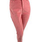 Calça modeladora de cintura alta Lexington Corduroy feminina Charter Club, rosa, tamanho 8