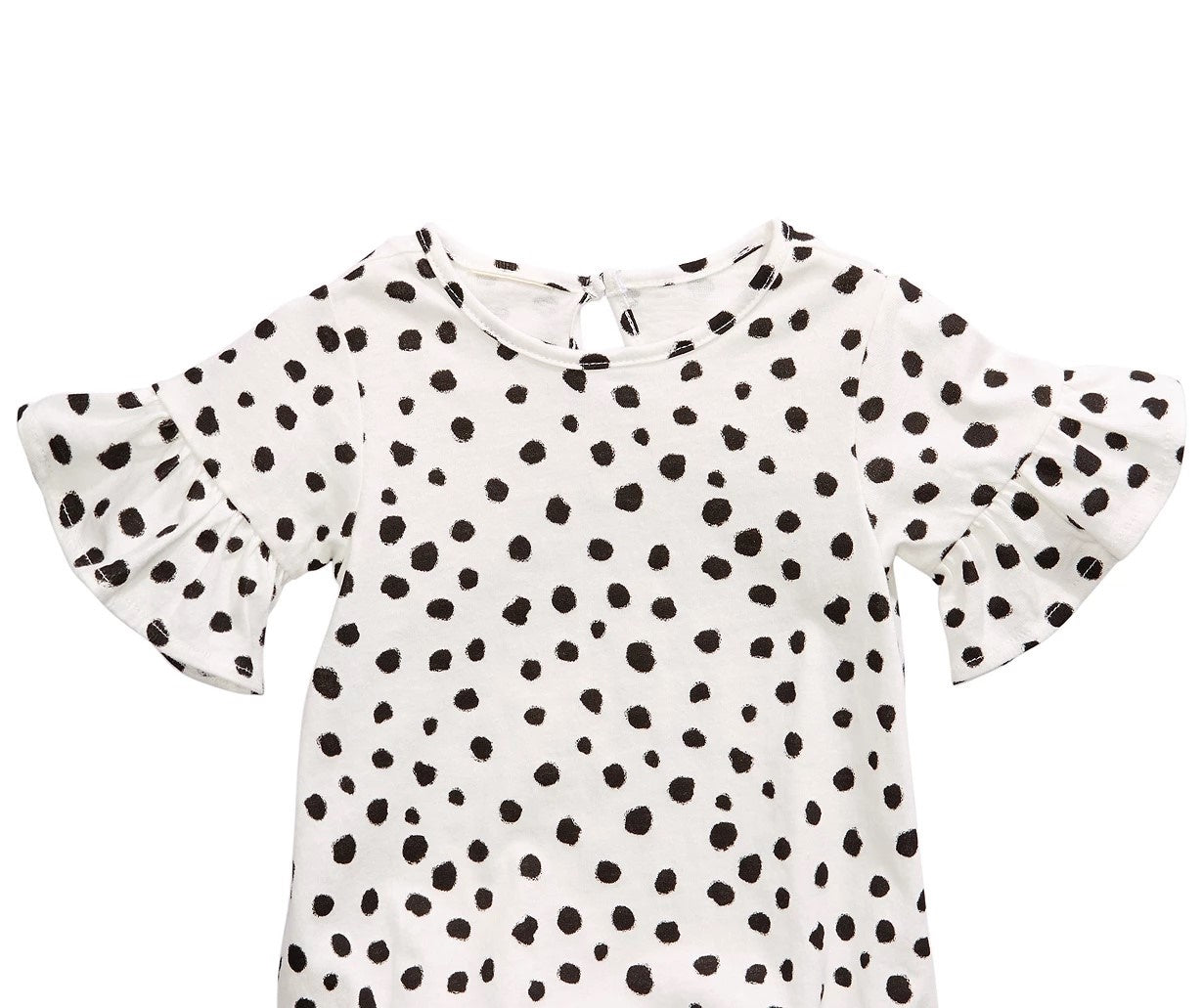 Body de algodão com estampa de chita e manga sino First Impressions para bebês meninas, tamanho 12 meses