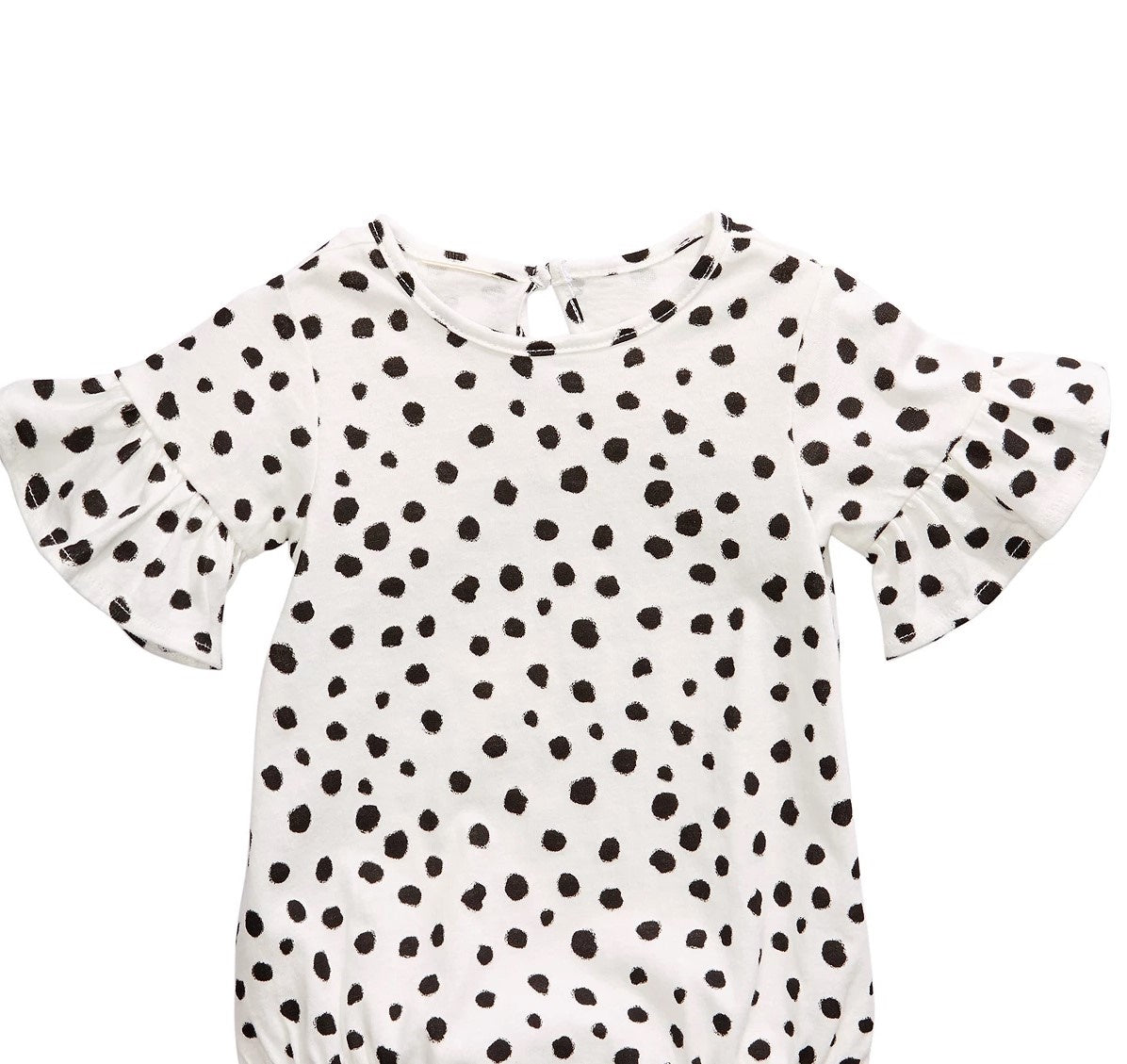 Body de algodão com estampa de chita e manga sino First Impressions para bebês meninas, tamanho 18 meses