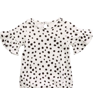 Body de algodão com estampa de chita e manga sino First Impressions para bebês meninas, tamanho 18 meses