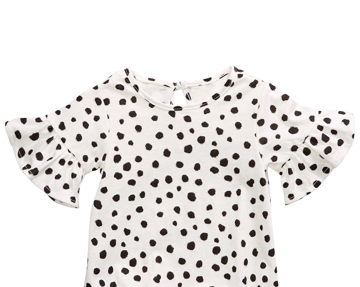 Body de algodão com estampa de chita e manga sino First Impressions para bebês meninas, tamanho 24 meses