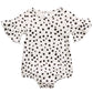 Body de algodão com estampa de chita e manga sino First Impressions para bebês meninas, branco, tamanho 3-6 meses
