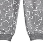 Calça jogger com estampa geométrica para bebê menino First Impressions, cinza, tamanho 12 meses