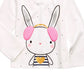Camiseta estampada de coelho para bebês meninas First Impressions com acabamento em lã sintética Sherpa, branca, tamanho 18 meses