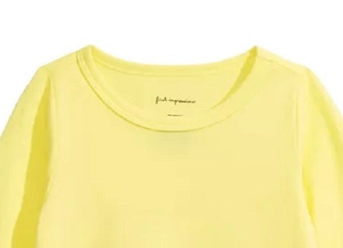 Camiseta estampada de gato First Impressions para bebê menina, amarela, tamanho 18 meses