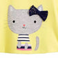 Camiseta estampada de gato First Impressions para bebê menina, amarela, tamanho 18 meses