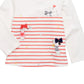 Camiseta listrada de manga comprida para bebês meninas First Impressions, tamanho 18 meses, branca