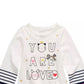 Camiseta de algodão com estampa gráfica e manga comprida First Impressions Baby Girls, branca, tamanho 12 meses