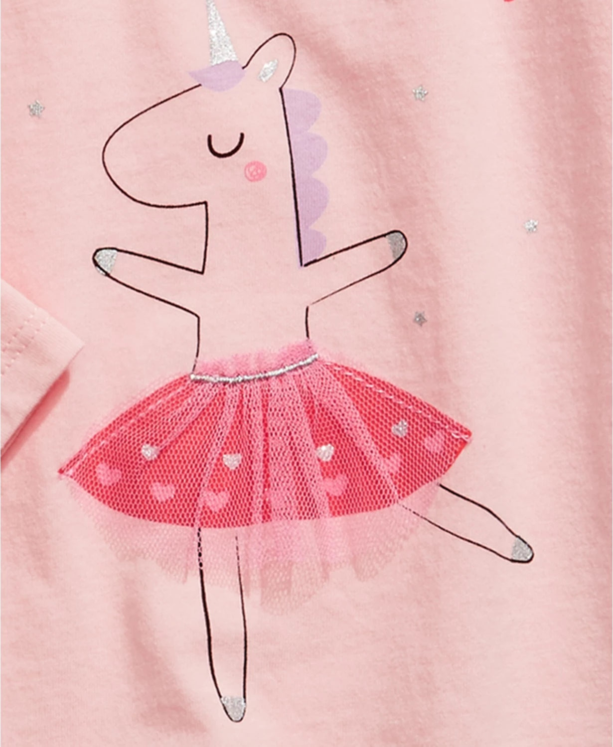 Camiseta Unicórnio Dançante para Menina First Impressions Rosa Tamanho 24 Meses