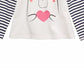Camiseta infantil de algodão listrada com urso First Impressions para meninas, tamanho 3T