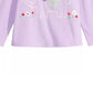 Camiseta infantil de manga comprida com elefante First Impressions para meninas, roxa, tamanho 3T