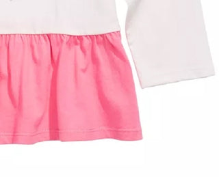 Camiseta Peplum de Algodão com Coração Arco-Íris para Bebê First Impressions, Branca, Tamanho 18 Meses
