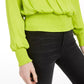 Blusa feminina Bar III Smocked Surplice, verde, tamanho pequeno