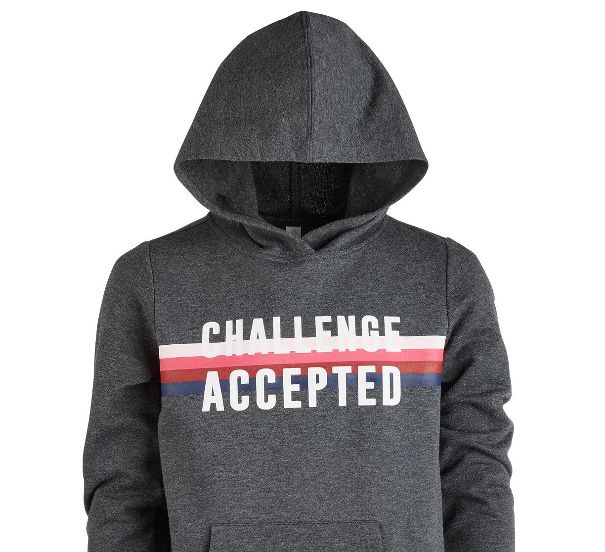 Moletom com capuz estampado Ideology Big Girls cinza tamanho grande