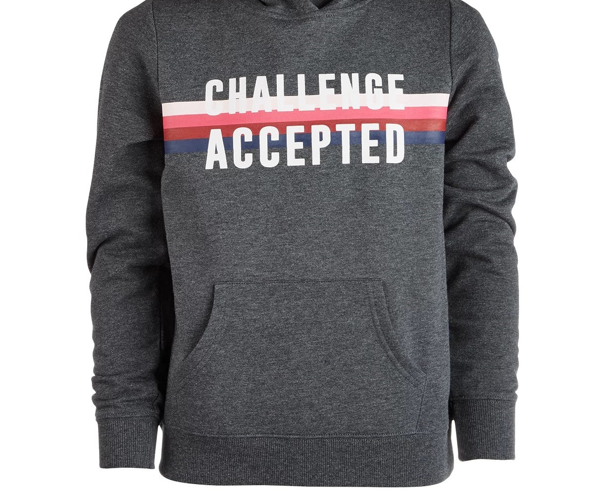 Moletom com capuz estampado Ideology Big Girls cinza tamanho grande