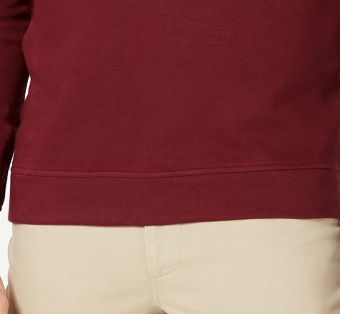 Suéter masculino Tasso Elba com zíper 1/4, vinho, tamanho extragrande