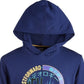 Camiseta com capuz estampa gráfica Ideology Big Boy's, tamanho grande, azul