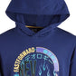 Camiseta com capuz estampa gráfica Ideology Big Boy's, azul, tamanho pequeno
