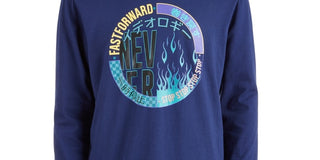 Camiseta com capuz estampa gráfica Ideology Big Boy's, azul, tamanho pequeno