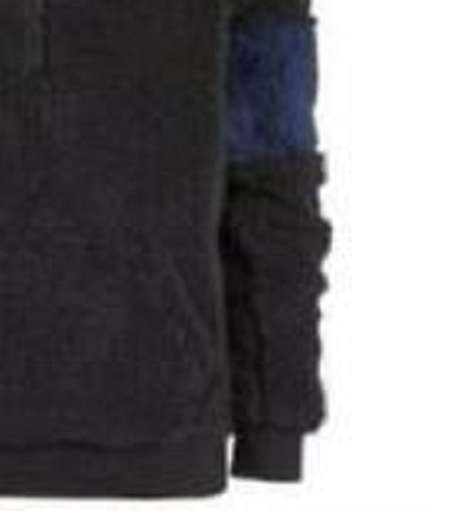 Ideology Big Boys Moletom com capuz de pele sintética preto tamanho grande