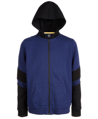 Moletom com capuz e zíper Ideology Big Boys Colorblocked Azul Escuro Tamanho P