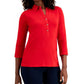 Camisa polo feminina de malha Charter Club vermelha - tamanho pequeno
