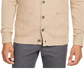 Cardigan masculino de cashmere Tasso Elba com botões, marrom, tamanho extra grande