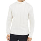Suéter de gola alta texturizado de cashmere masculino Tasso Elba, bege, tamanho pequeno