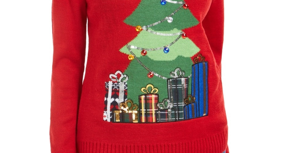 Karen Scott Suéter Feminino Midnight Presents Vermelho Tamanho Grande