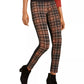 Calça skinny feminina com frente xadrez da INC International Concepts, preta, tamanho 2
