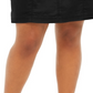 Saia-calça feminina Karen Scott Plus Size com cós em malha, preta, tamanho 18W