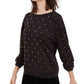 Moletom com tachas feminino INC International Concepts, preto, tamanho X-S