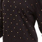 Moletom com tachas feminino INC International Concepts, preto, tamanho X-S