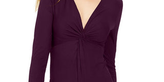 Bar III Feminino Manga Longa Decote V Body Terno Vinho - Tamanho X-S