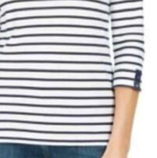 Karen Scott Sport Colorblocked Listrado Top Feminino Azul Marinho Tamanho Médio