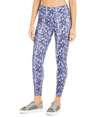 Ideology Women's Python Print Leggings Purple Size XX-Large
