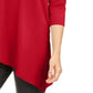 Top assimétrico com recorte feminino Alfani, vermelho, tamanho pequeno e pequeno