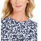 Karen Scott Cardigan Feminino Estampado Azul Tamanho XS